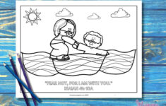Free Printable Jesus Walks On Water Coloring Pages – Mommy Snippets in Jesus Walks On Water Craft Free Printable