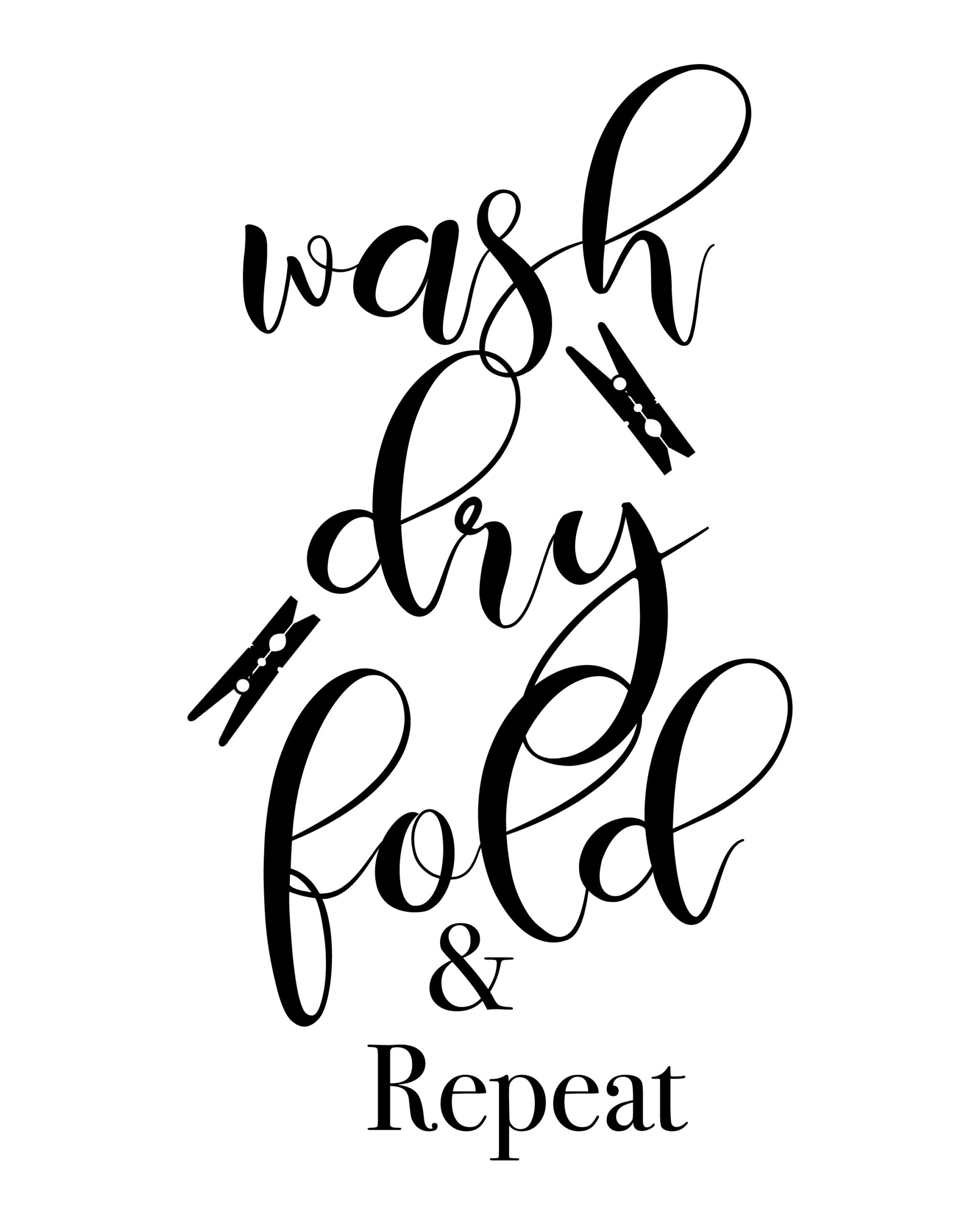 Free Printable Laundry Art /// Wall Art Collection - The Cottage inside Free Laundry Printables Black And White