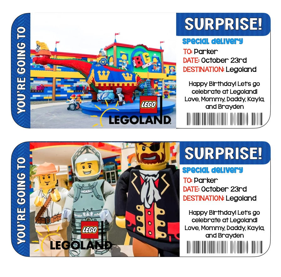 Free Printable Legoland Free Legoland Tickets 2019 Tickets Legoland with Free Printable Legoland Ticket Template