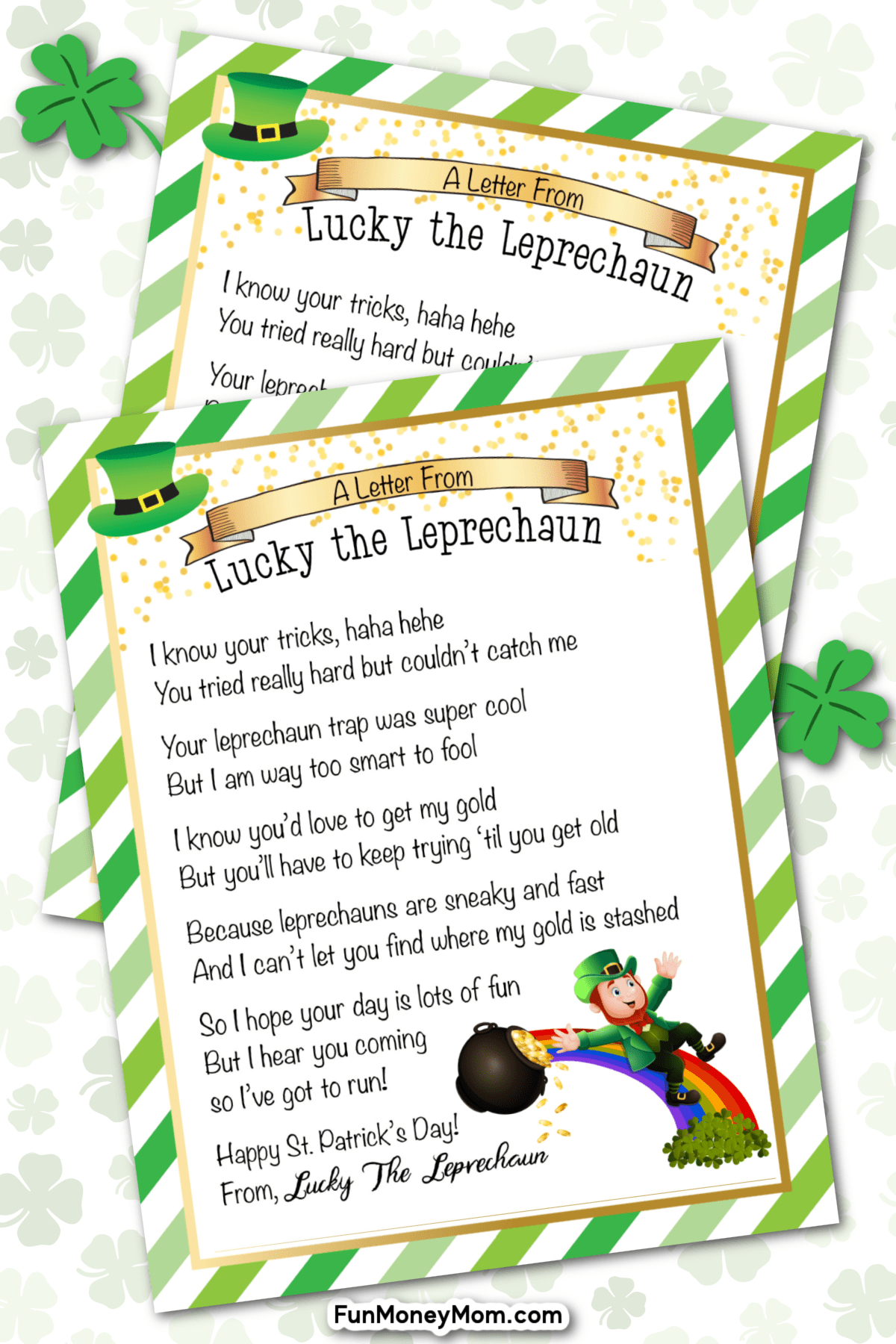 Free Printable Leprechaun Letter - Fun Money Mom with regard to Free Printable Leprechaun Trap Letter