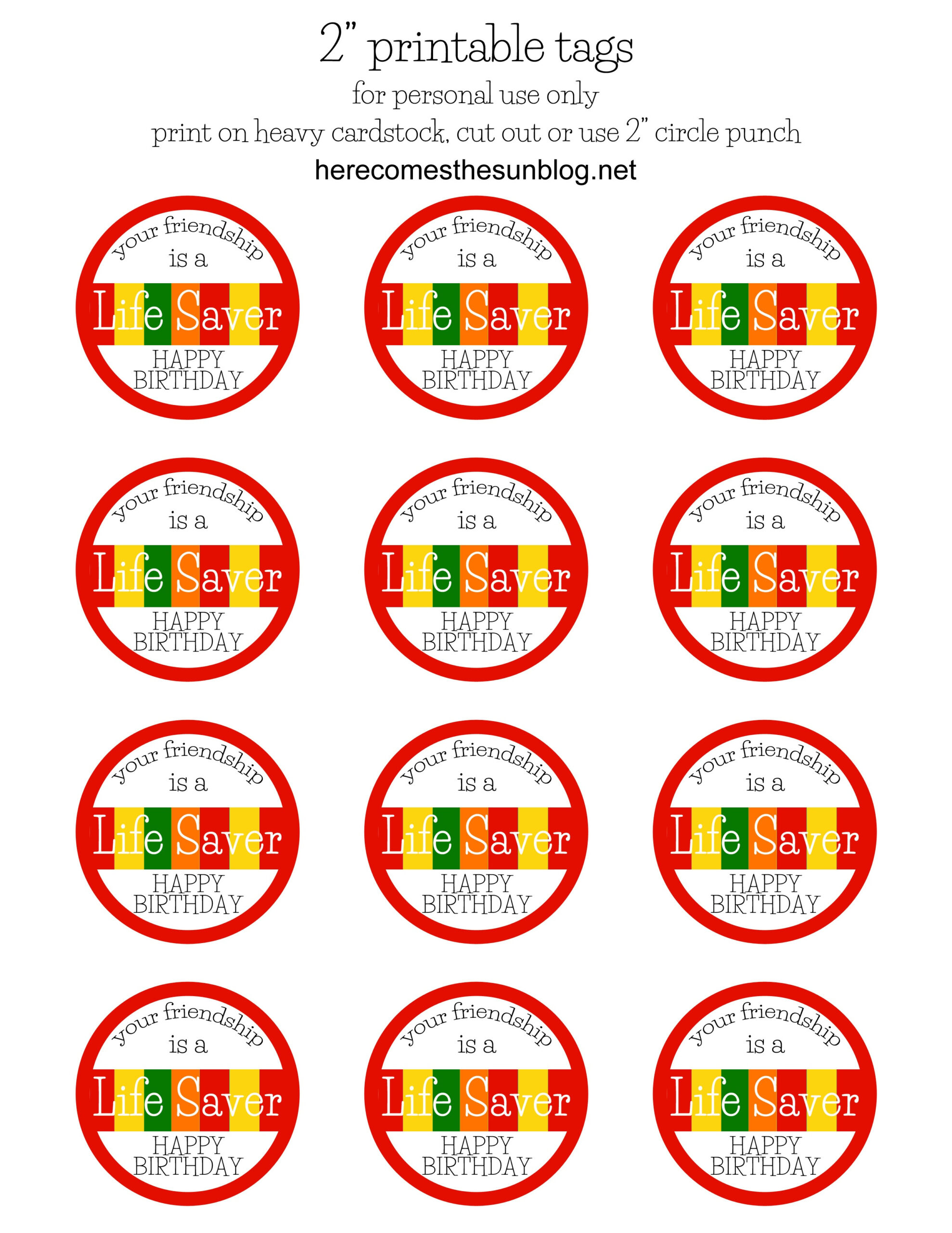 Free Printable Lifesaver Gift Tags - Printable Party Favors for Free Printable Lifesaver Tags