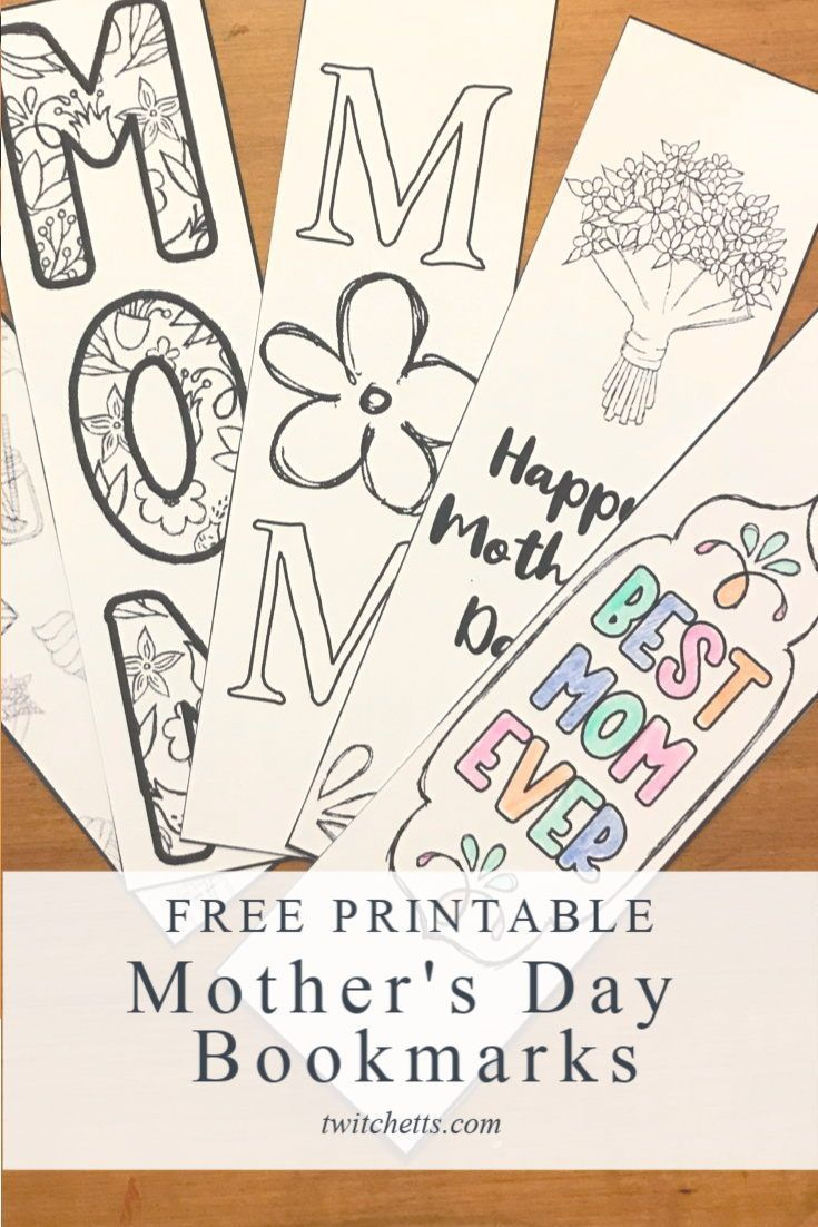 Free Printable - Mother&amp;#039;S Day Bookmarks throughout Free Printable Mother&amp;#039;S Day Bookmarks To Color