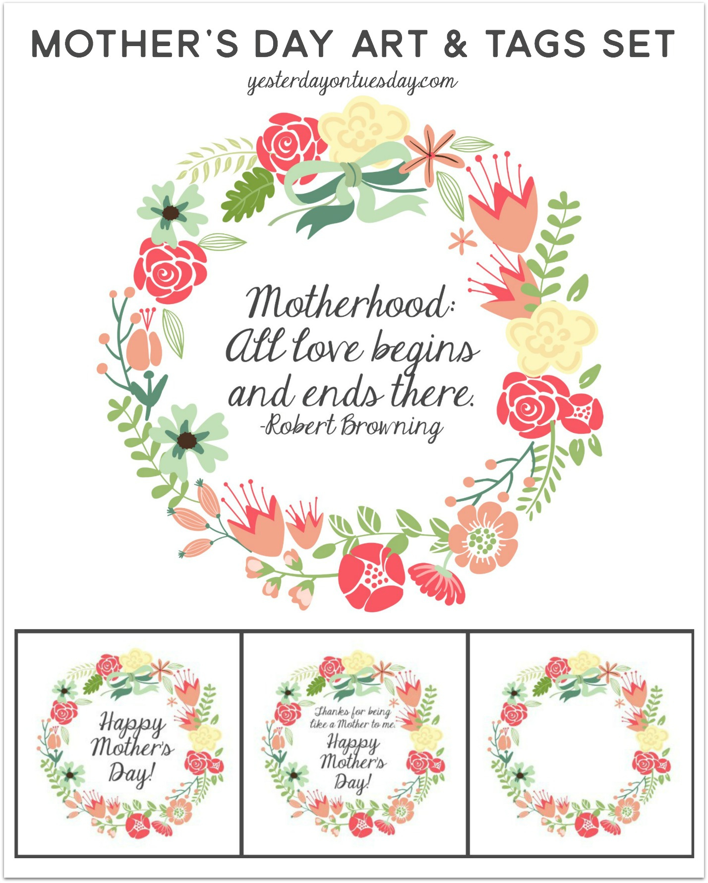 Free Printable Mothers Day Tags Clearance regarding Free Printable Mother&amp;#039;S Day Tag