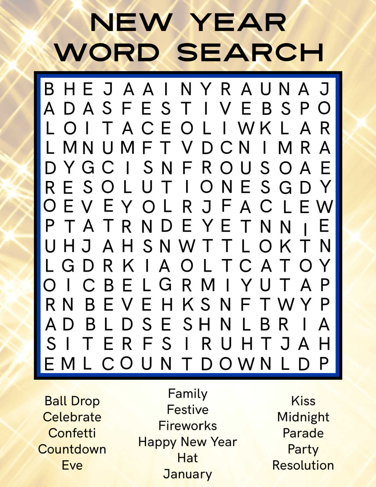 Free Printable New Year Word Search - Mama Likes This in Free Printable New Years Word Search