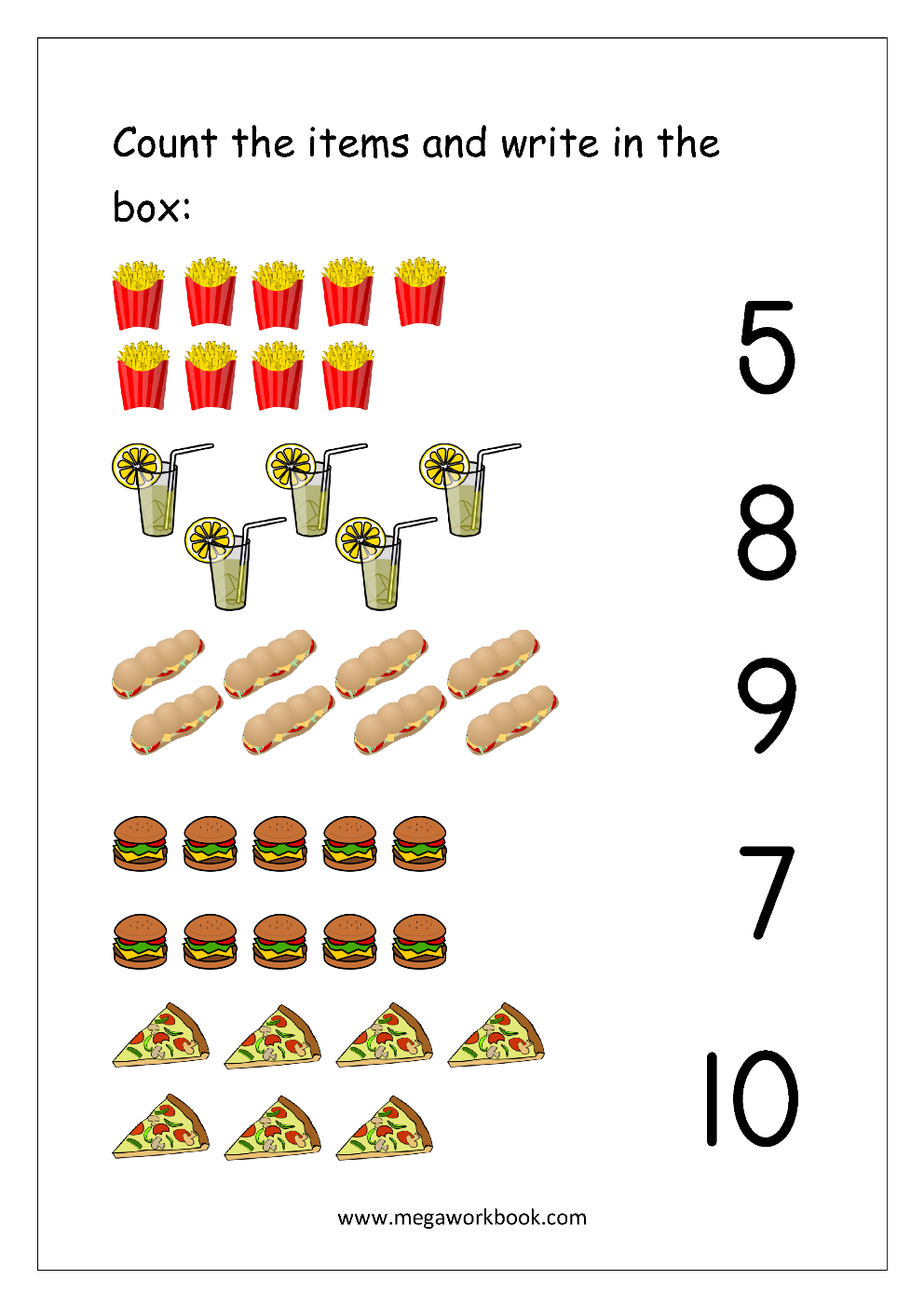Free Printable Number Matching Worksheets For Kindergarten And inside Count and Match Numbers Worksheet Printable