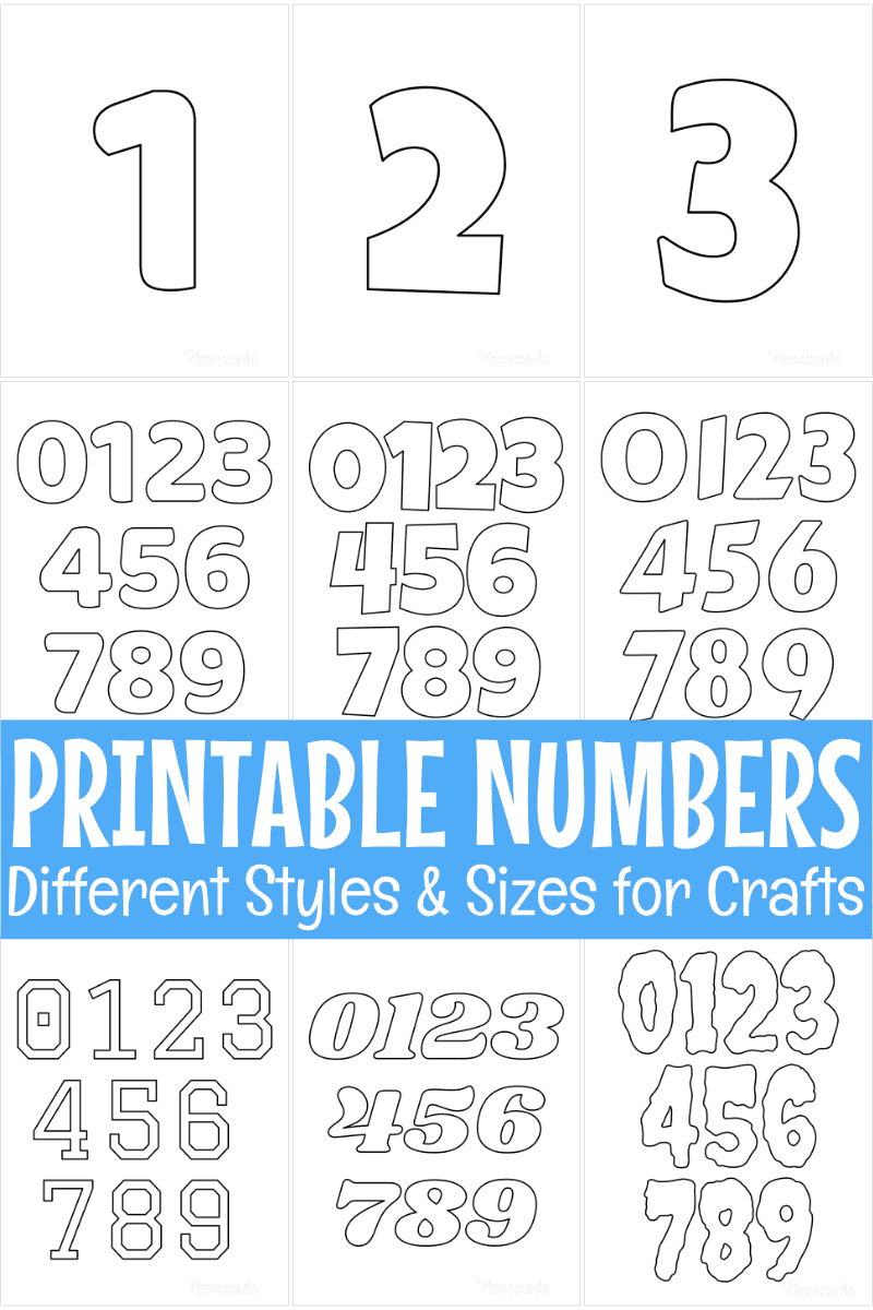 Free Printable Numbers For Crafts pertaining to 6 Inch Number Stencils Printable