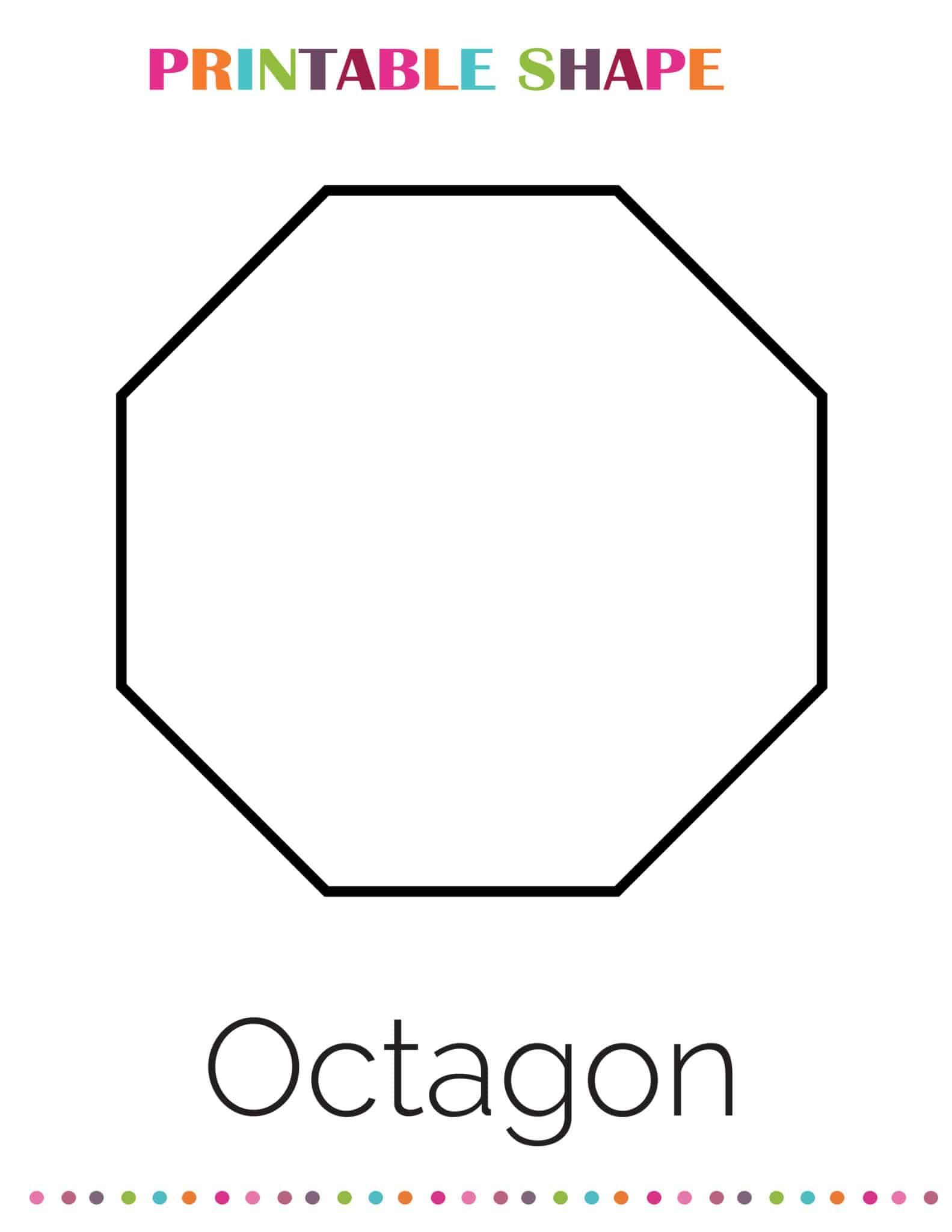 Free Printable Octagon Shape regarding Free Printable Octagon Worksheets For Preschoolers