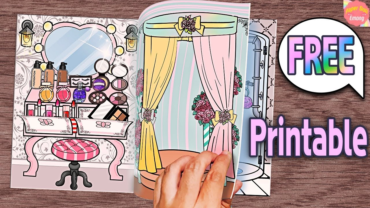 Free Printable Paper Quiet Book | Full Color Printing Paper Dollhouse Book Making Diy Paper Crafts with regard to Free Printable Quiet Book