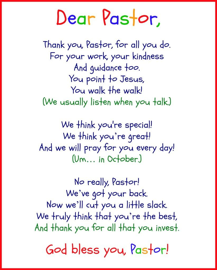 Free Printable Pastor Appreciation Poems - Printable Party Favors inside Free Printable Poems For Pastor Appreciation