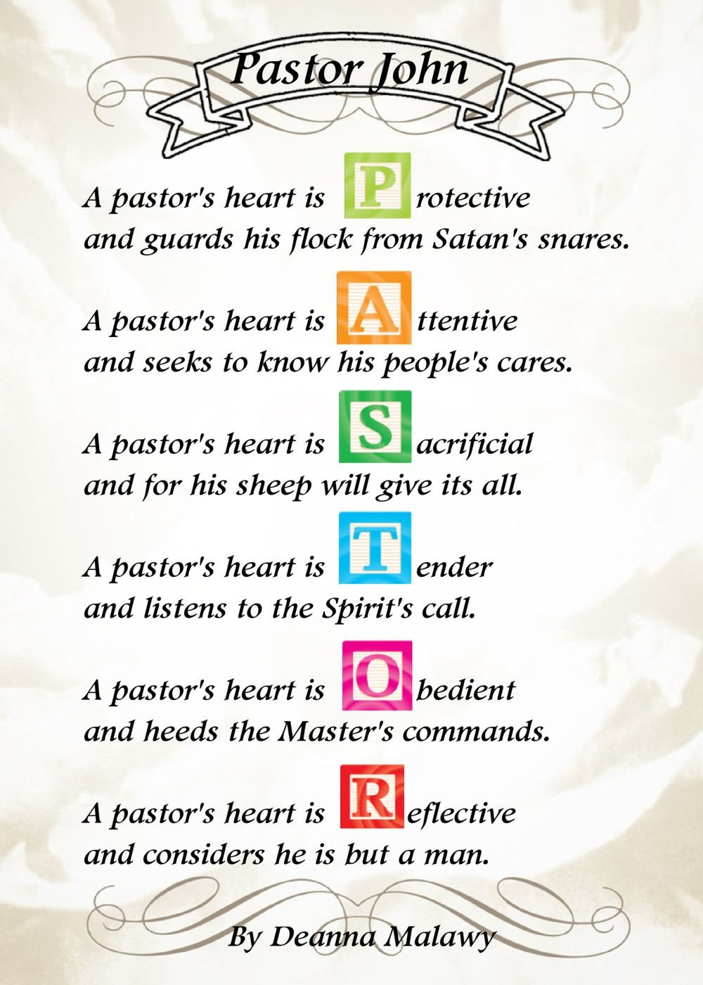 Free Printable Pastor Appreciation Poems - Printable Party Favors inside Free Printable Poems For Pastor Appreciation