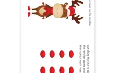 Free Printable – Pin The Nose On The Reindeer – Wall Art for Pin the Nose on the Reindeer Free Printable