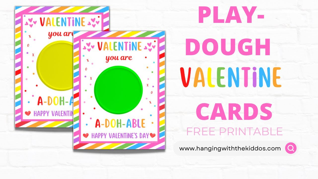Free Printable Play Doh Valentine Cards - Cute, Adorable, And Fun! with Play Doh Valentines Printables