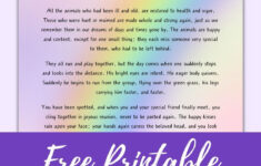 Free Printable Rainbow Bridge Poem for Poem Rainbow Bridge Printable