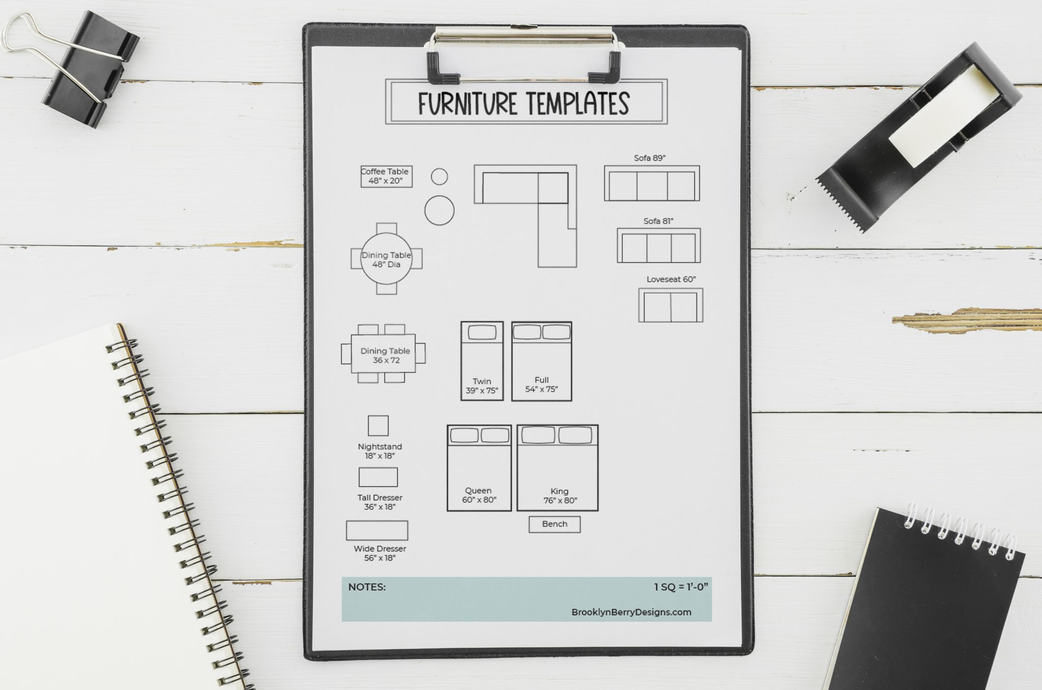 Free Printable Room Planner - Brooklyn Berry Designs inside 1 4 Inch Scale Furniture Templates Printable Free