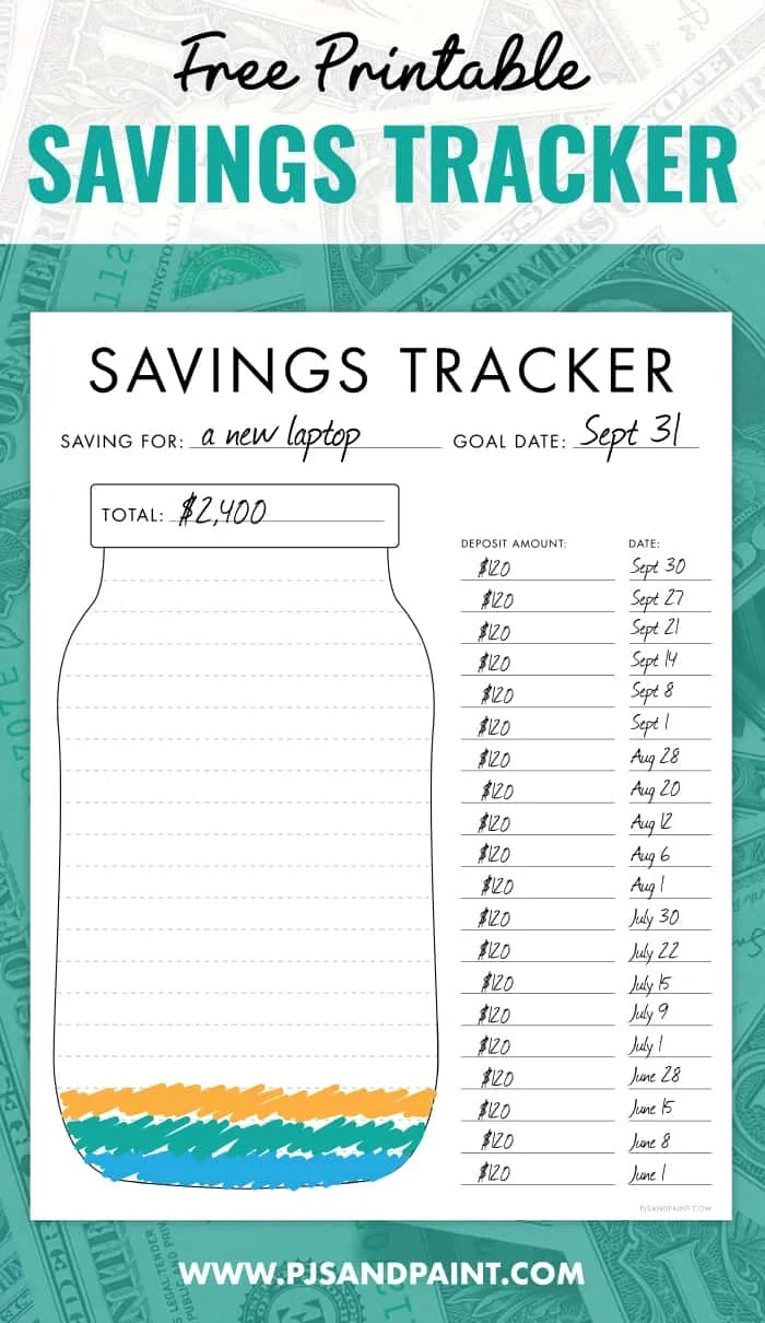 Free Printable Savings Tracker - Budgeting Printables inside Free Savings Tracker Printable