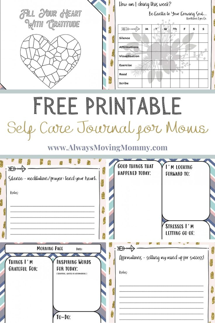Free Printable Self Care Journal For Moms - Always Moving Mommy with regard to Free Printable Self Care Journal