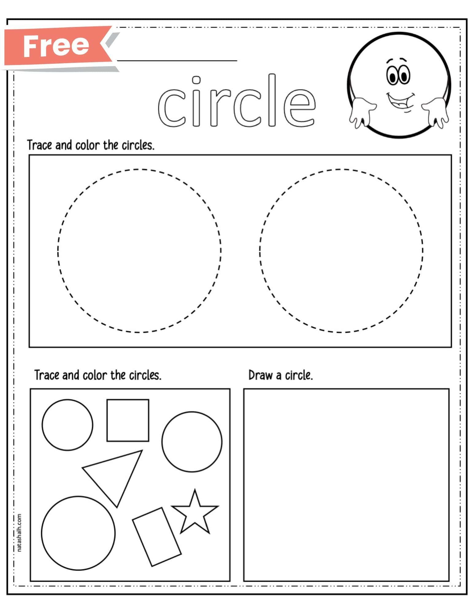 Free Printable Shape Worksheets - Circle Worksheet - The Artisan Life intended for Free Printable Circle Worksheet Preschool