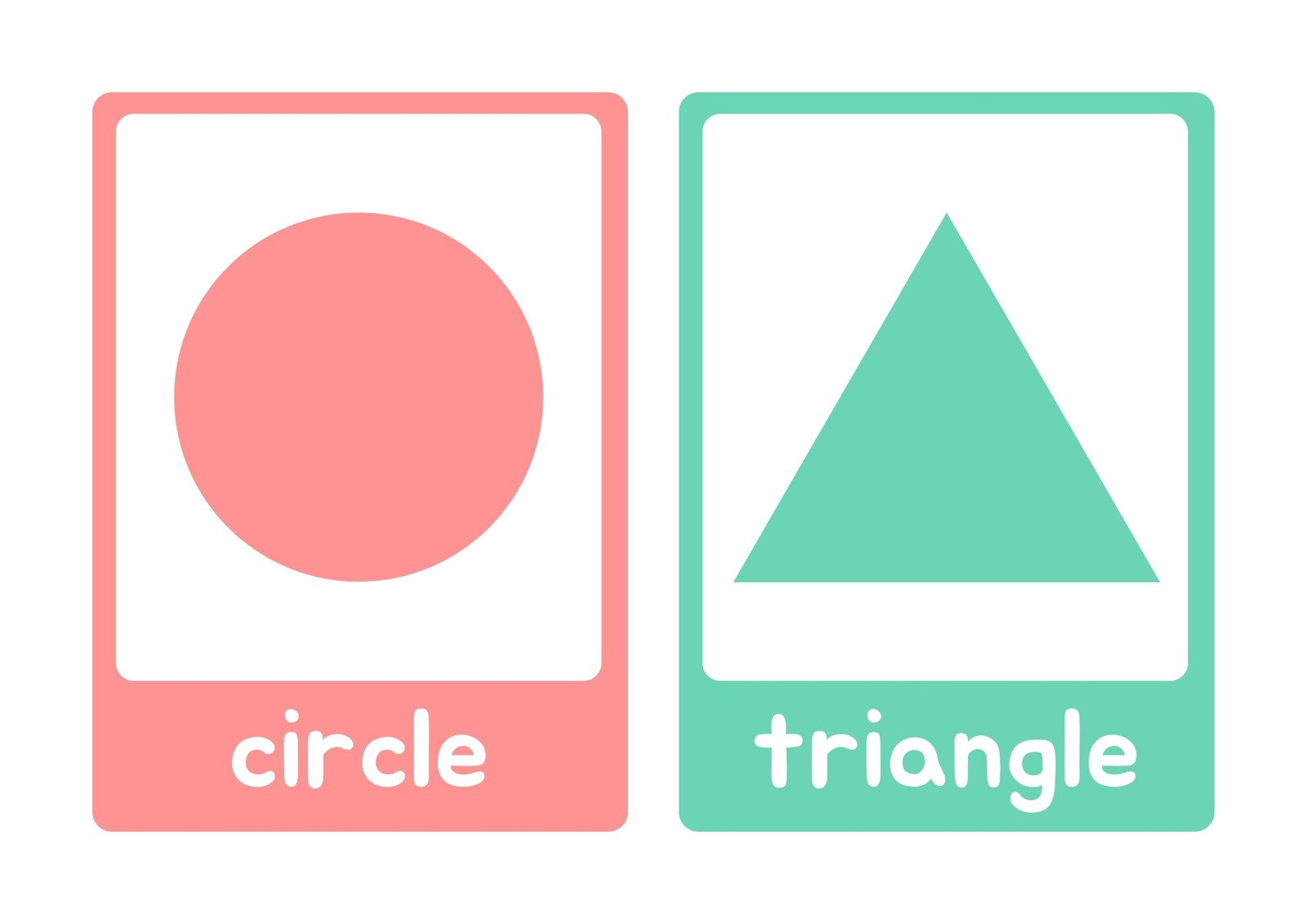 Free Printable Shapes Flashcards Templates | Canva pertaining to Shape Flashcards Free Printable