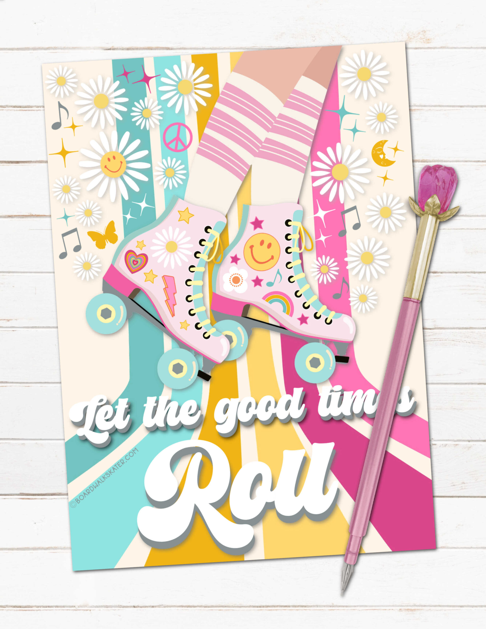 Free Printable Skating Party Invitation {Download Now with Free Printable Roller Skate Invitations
