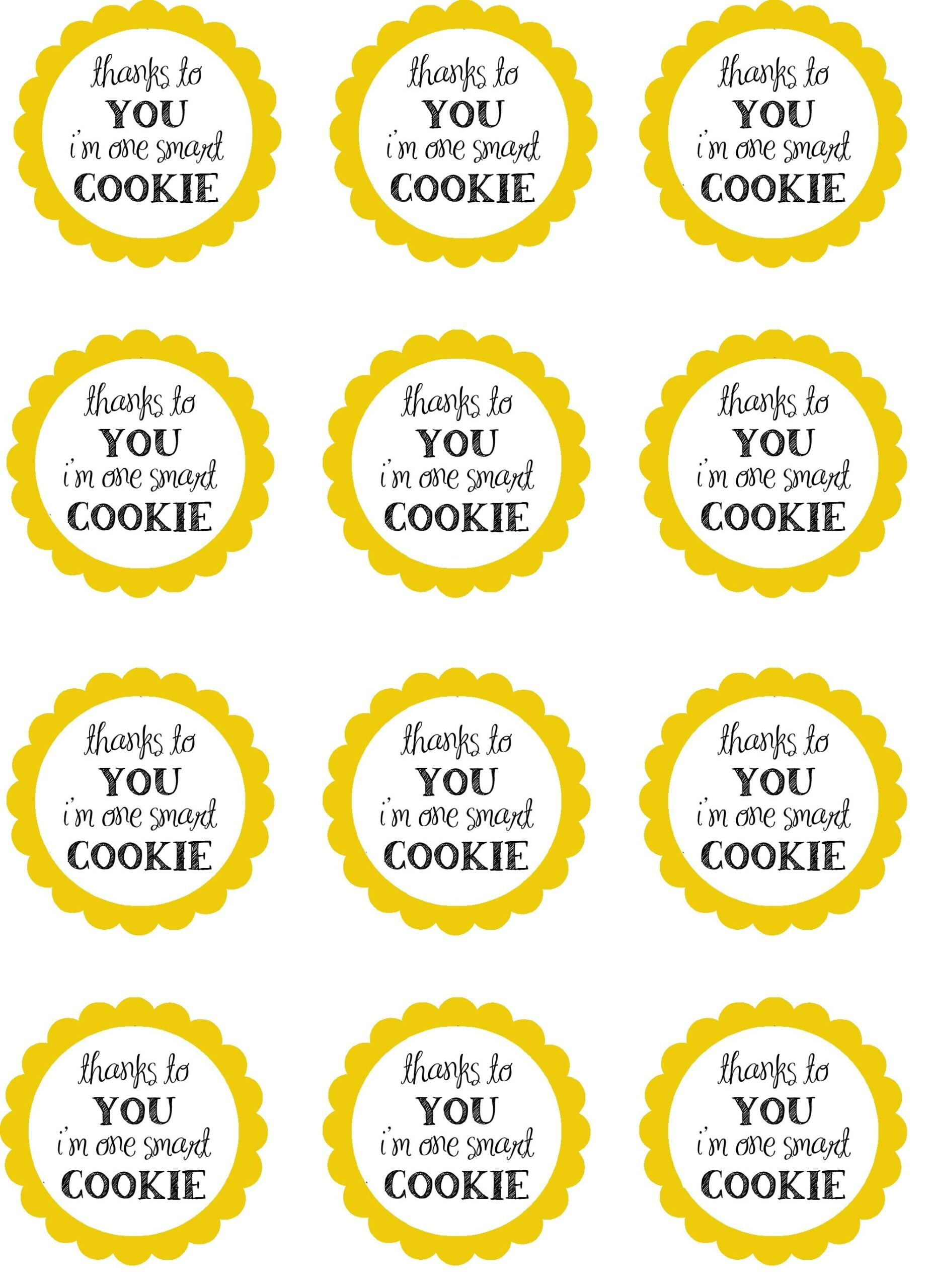 Free Printable Smart Cookie Tags - Printable Party Favors pertaining to Free Printable Smart Cookie Tags
