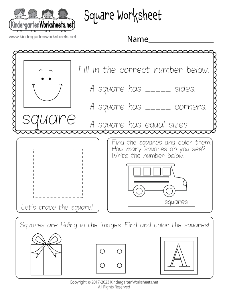 Free Printable Square Worksheet in Free Printable Square Worksheets