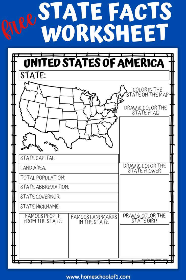 Free Printable State Facts Worksheet throughout Free Printable State Facts Worksheets