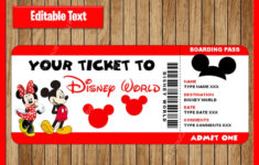 Free Printable Surprise Disney Tickets with Free Printable Disney Boarding Pass