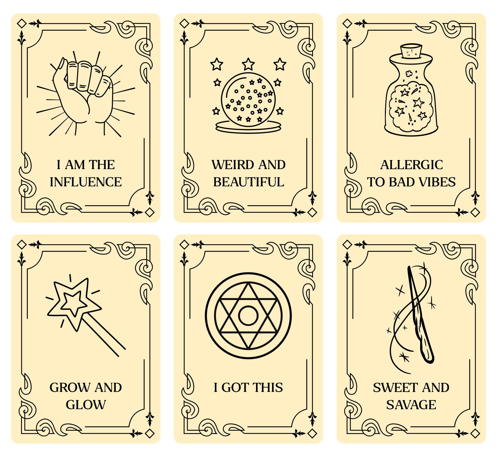 Free Printable Tarot Cards • Jina Wallwork - Worksheets Library intended for Free Printable Oracle Cards