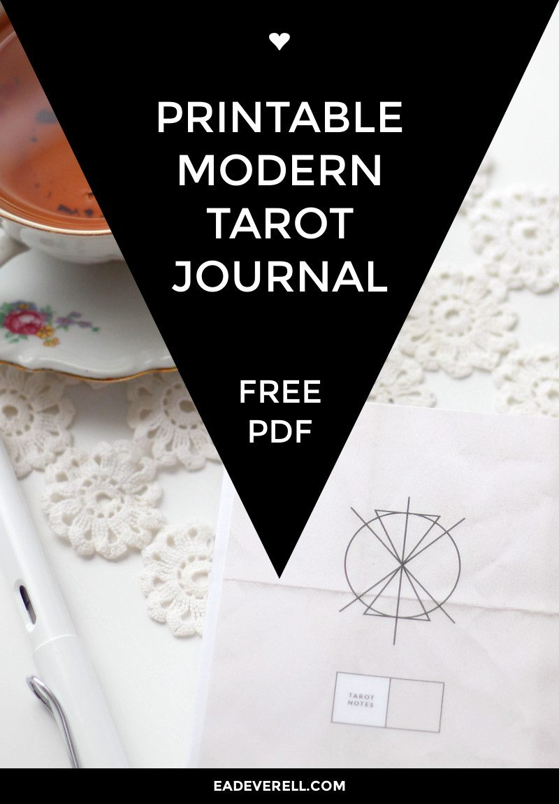 Free Printable Tarot Journal regarding Free Printable Tarot Journal Pages