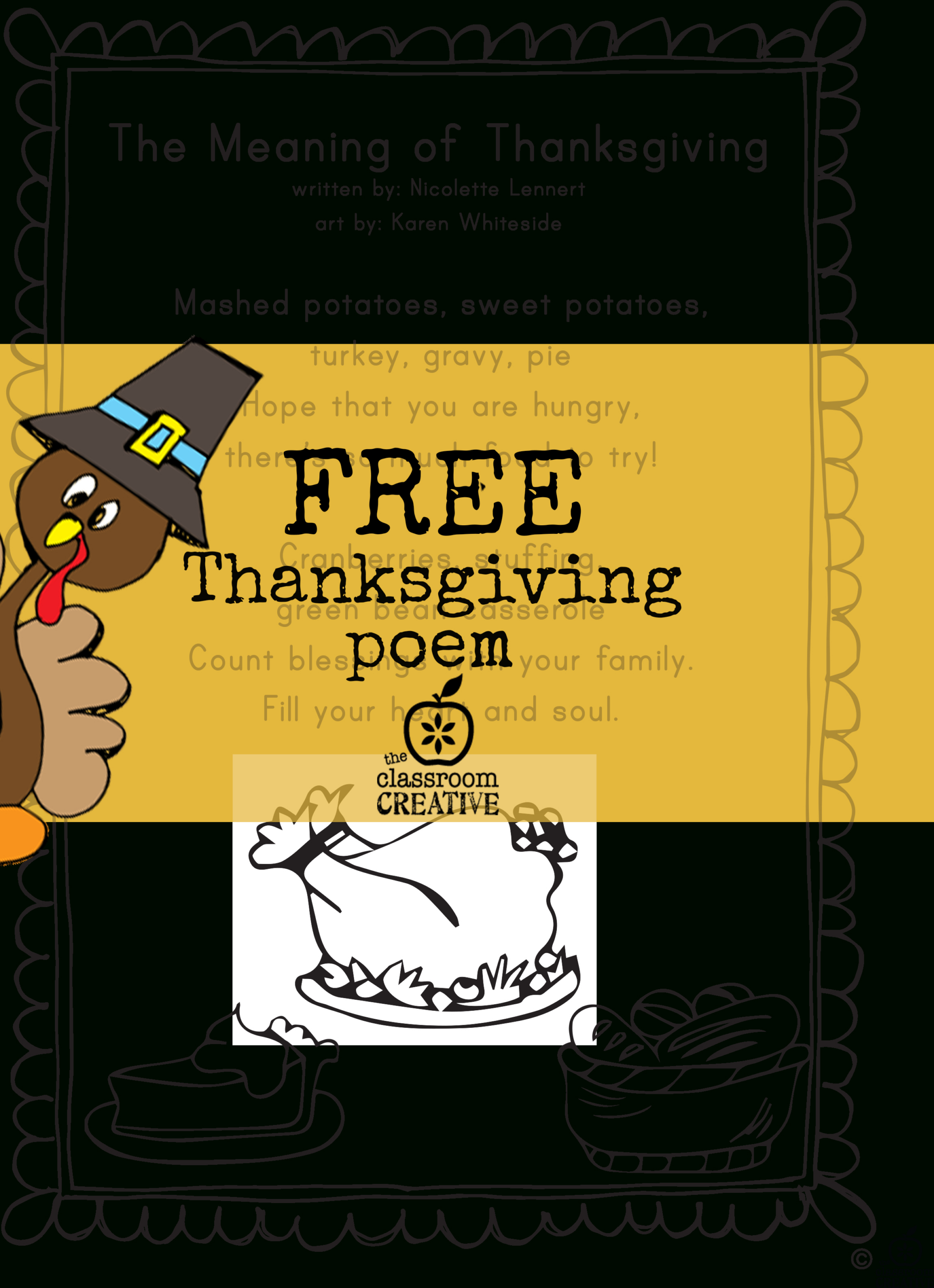Free Printable Thanksgiving Poem For Kids within Free Thanksgiving Poems Printables