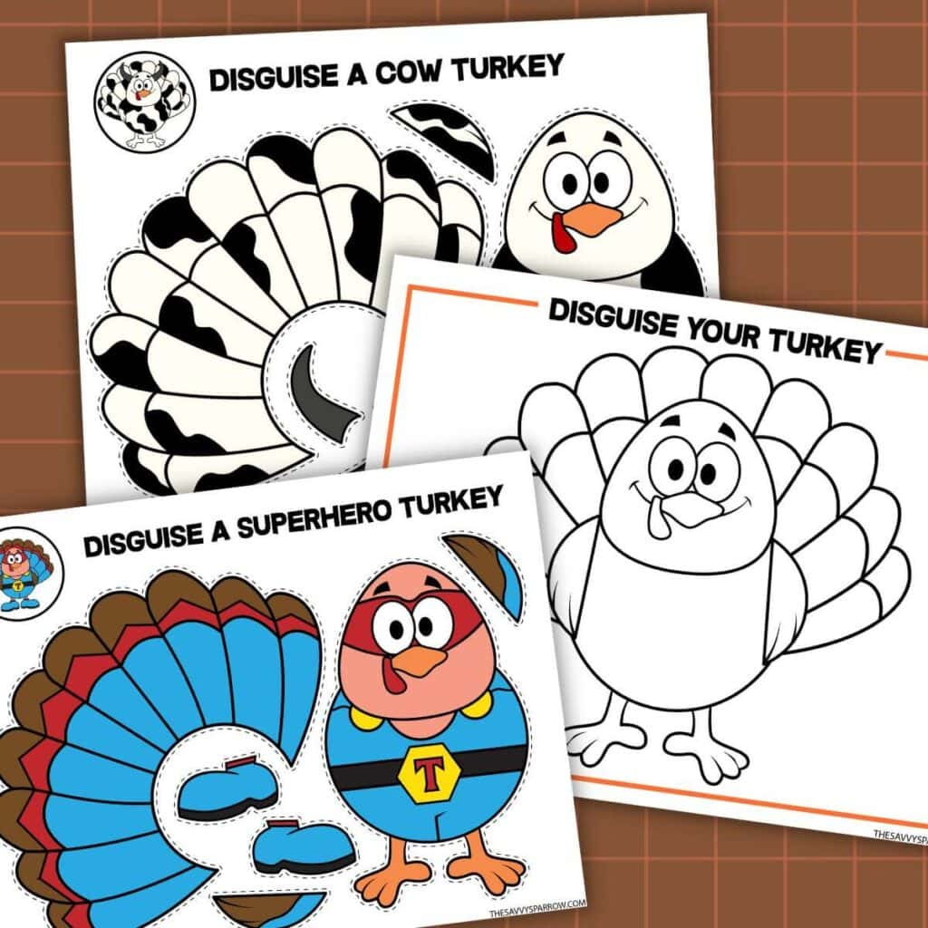 Free Printable Turkey In Disguise Templates To &amp;quot;Hide A Turkey&amp;quot; in Free Printable Disguise a Turkey Template Free