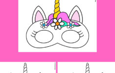 Free Printable Unicorn Masks – regarding Free Printable Printable Unicorn Mask Template