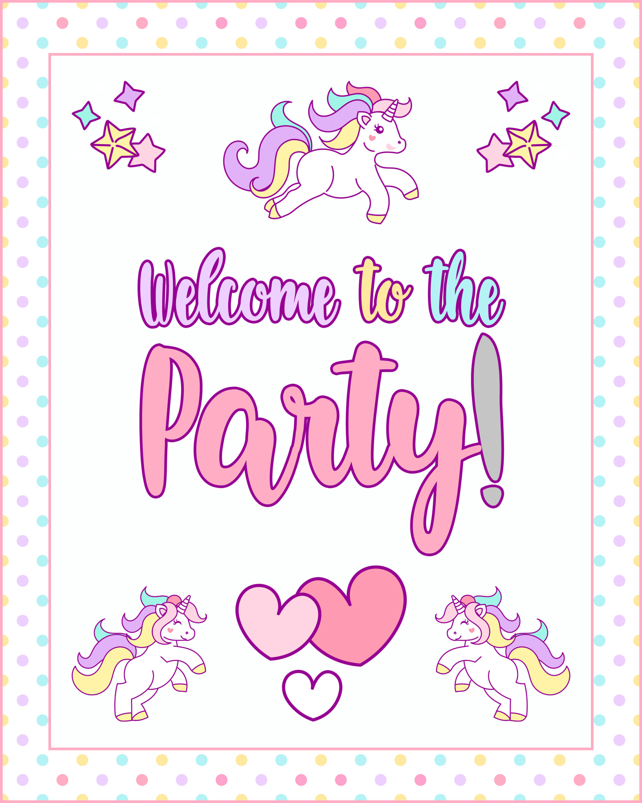 Free Printable Unicorn Party Decorations Pack - The Cottage Market regarding Unicorn Birthday Free Printables