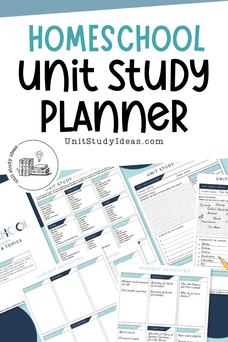 Free Printable Unit Study Planner For Homeschoolers - Unit Study Ideas with regard to Free Printable Unit Studies Homeschool