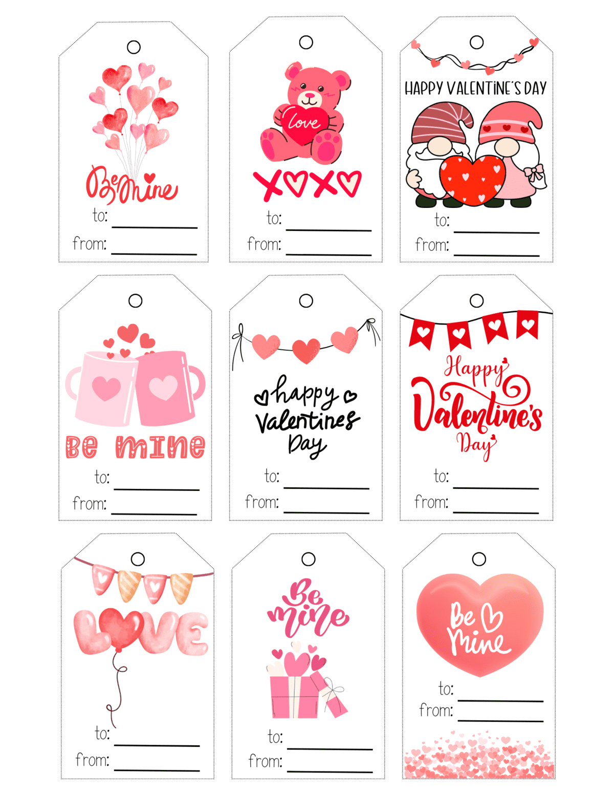 Free Printable Valentine Tags - Prudent Penny Pincher with Printable Valentine&amp;amp;#039;s Day Gift Tags