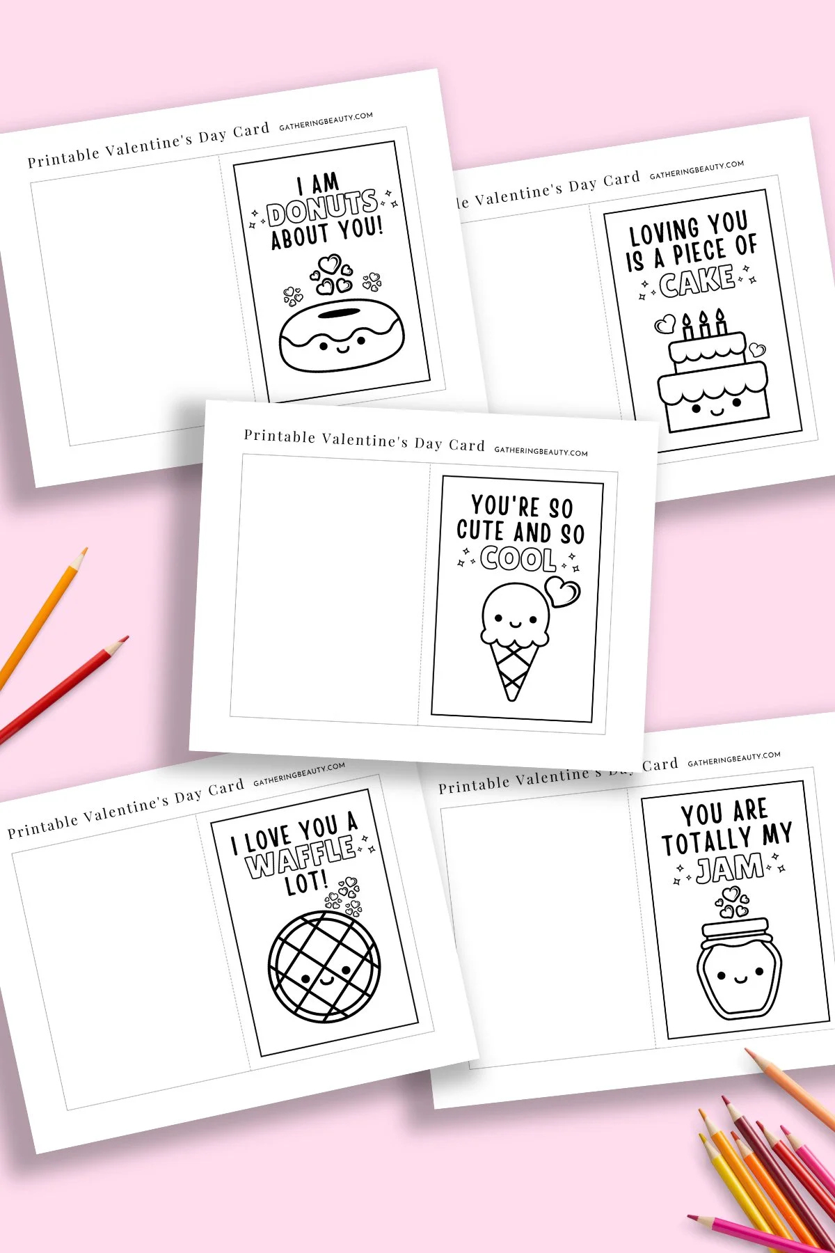 Free Printable Valentine&amp;#039;S Cards To Colour — Gathering Beauty in Free Printable Valentine&amp;amp;#039;s Day Stationery