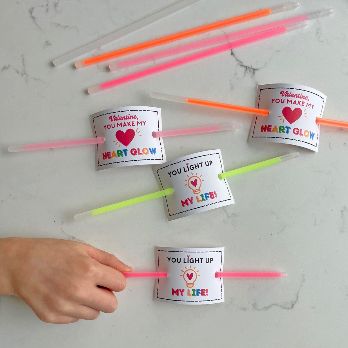 Free Printable Valentines For Kids - Busy Toddler throughout Glow Stick Valentines Free Printables