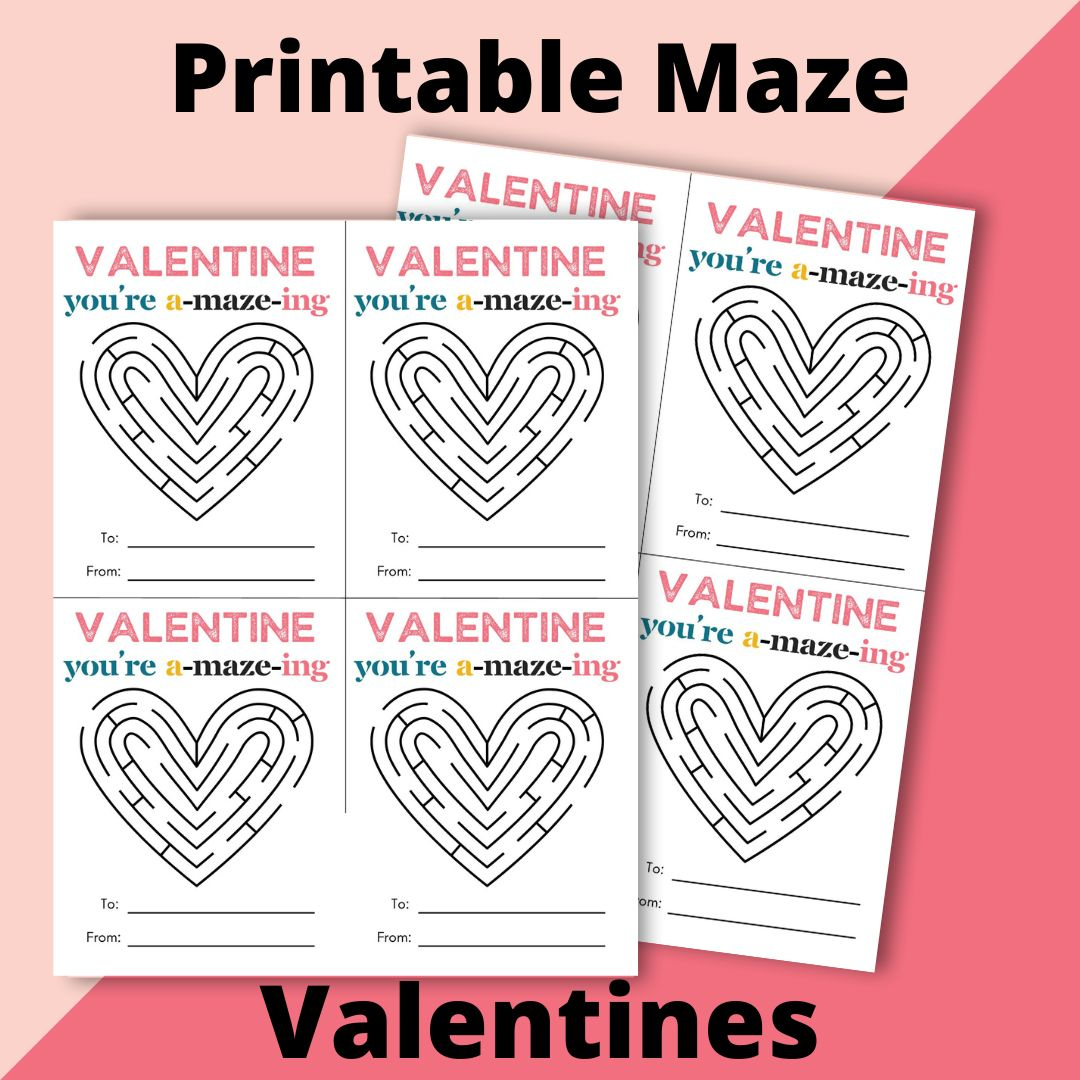 Free Printable Valentines Maze Cards - Brooklyn Berry Designs with regard to Free Printable Valentine Mazes
