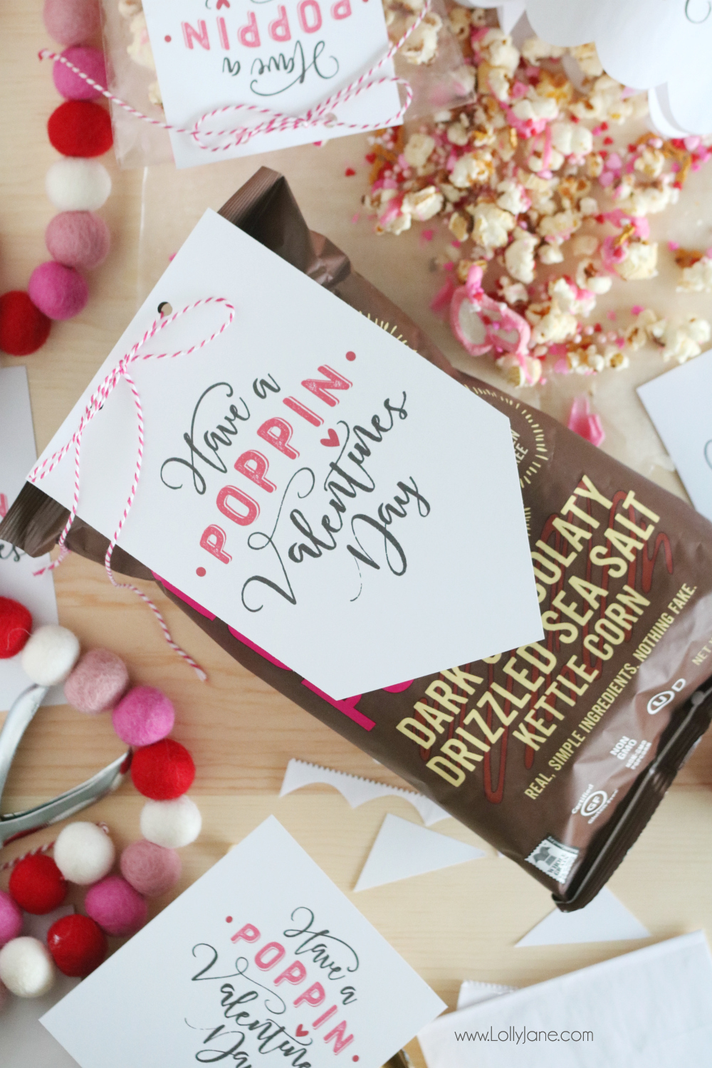 Free Printable Valentines Popcorn Tag within Free Printable Valentine Popcorn Wrappers