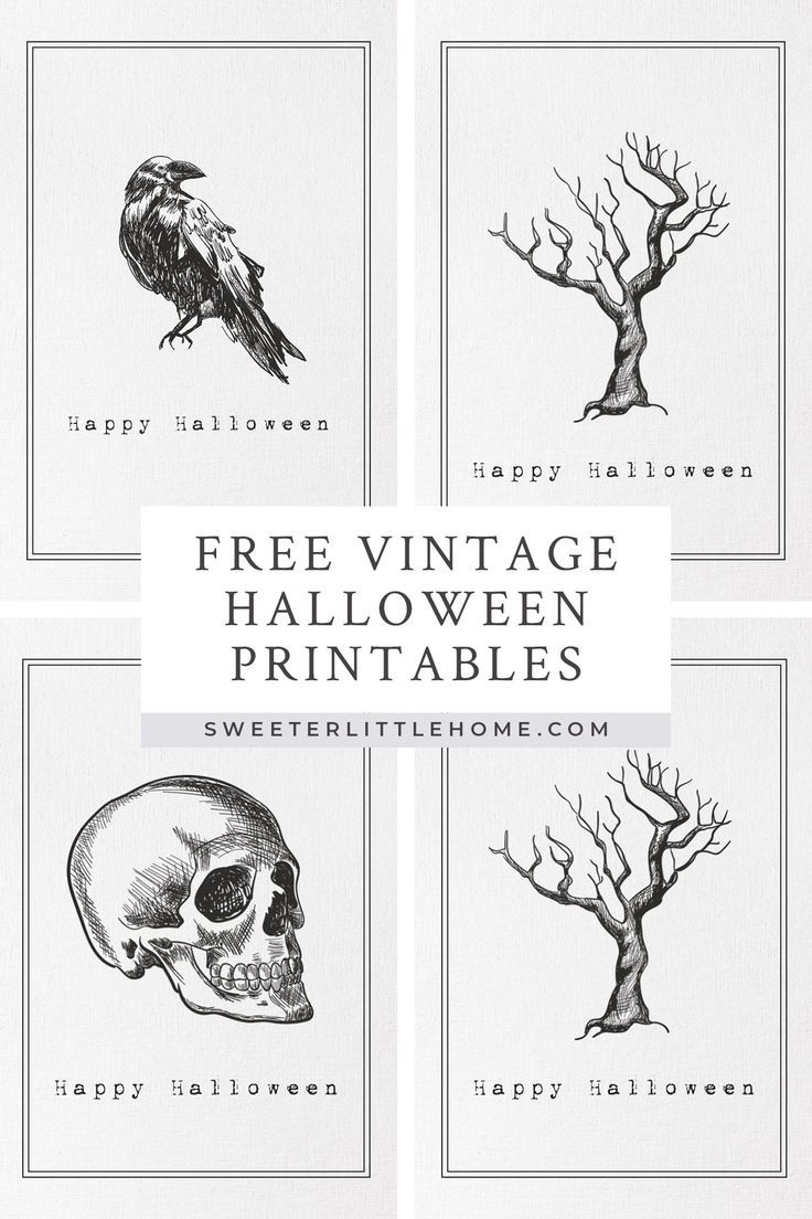 Free Printable Vintage Halloween Wall Art throughout Free Halloween Printables Wall Art