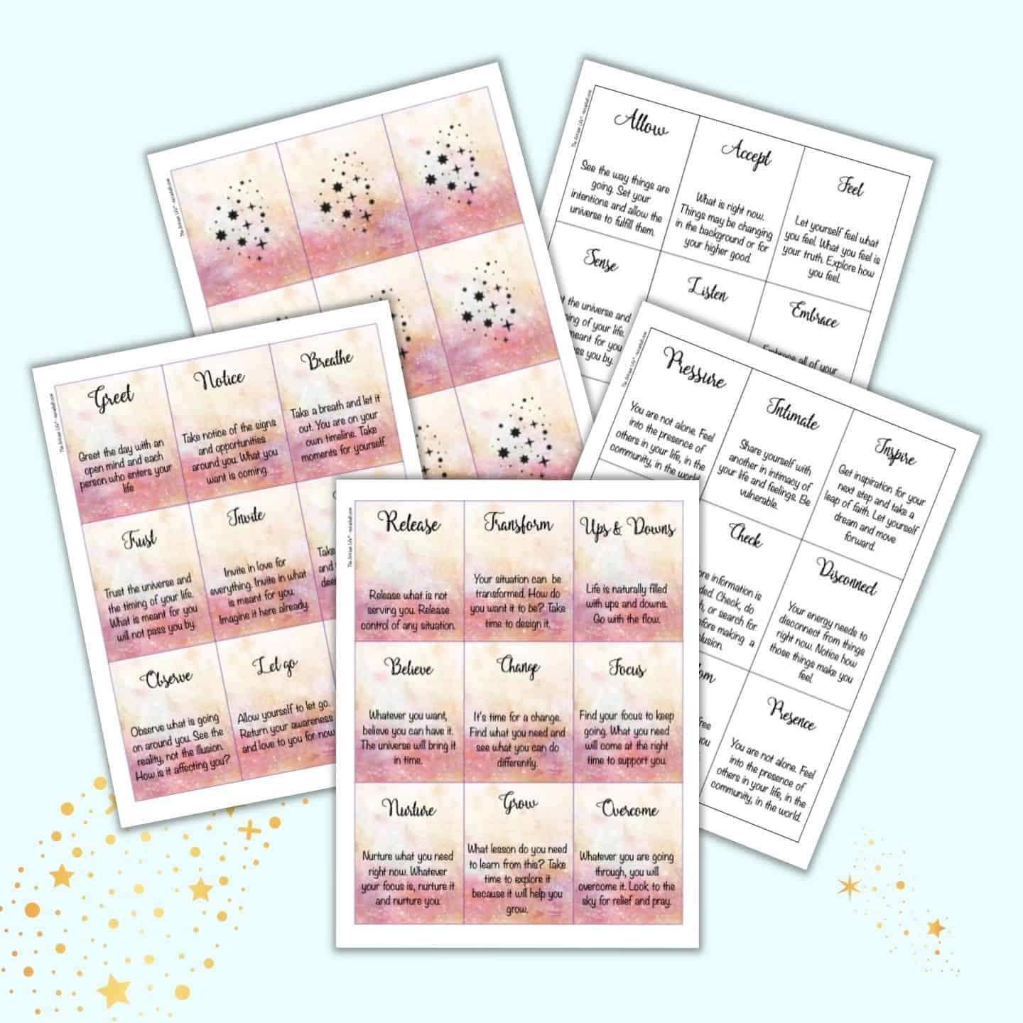 Free Printable Word Of The Day Oracle Cards - The Artisan Life intended for Free Printable Oracle Cards