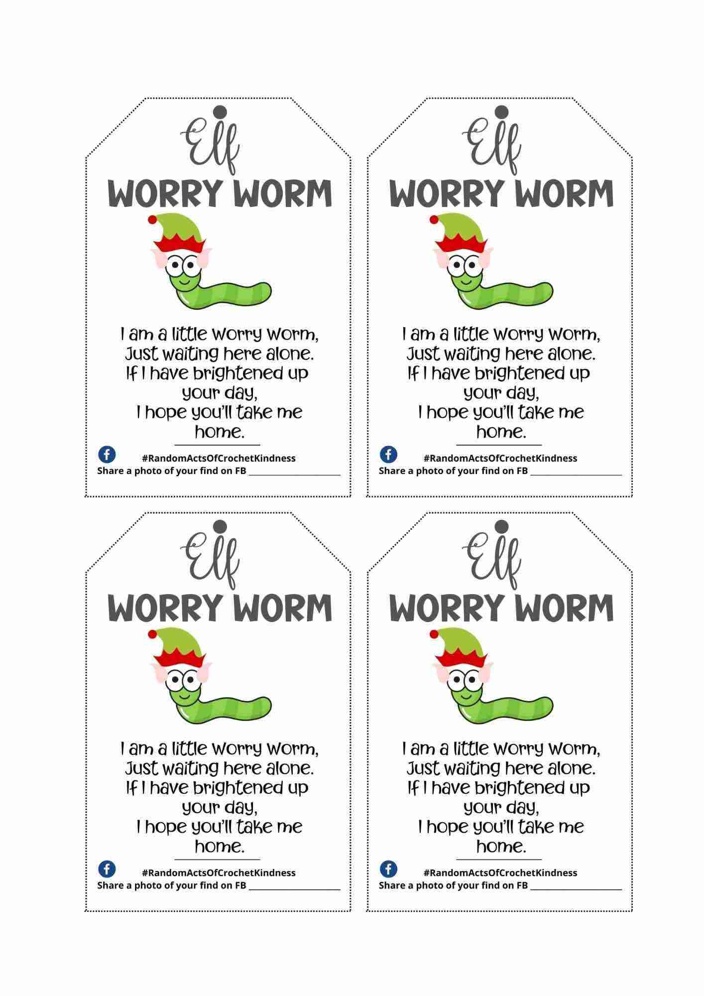 Free Printable Worry Worm Tags - Printable Party Favors inside Free Printable Worry Worm Tags
