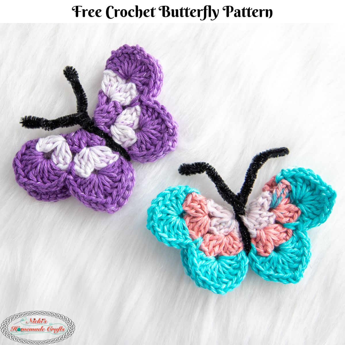 Free Quick Crochet Butterfly Pattern - Nicki&amp;#039;S Homemade Crafts intended for Printable Free Crochet Butterfly Patterns To Print