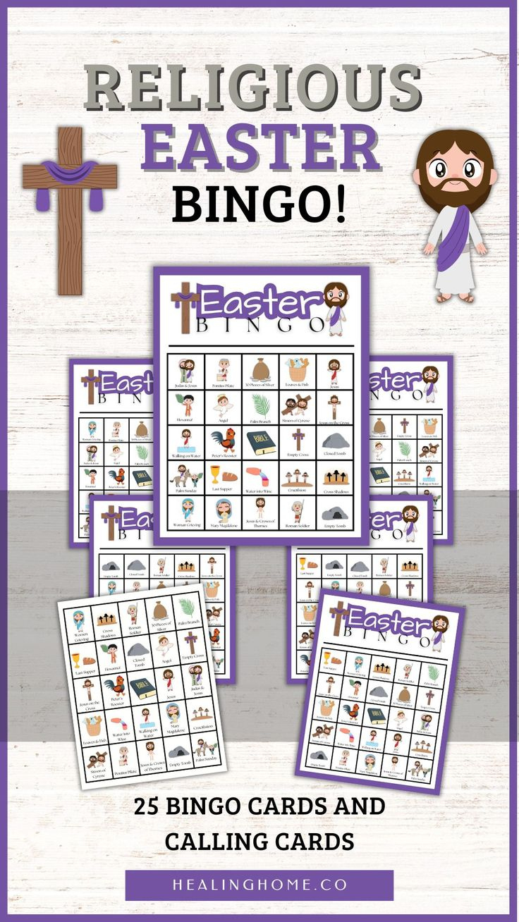 Free Religious Easter Bingo Printable! intended for Free Printable Christian Easter Bingo Cards