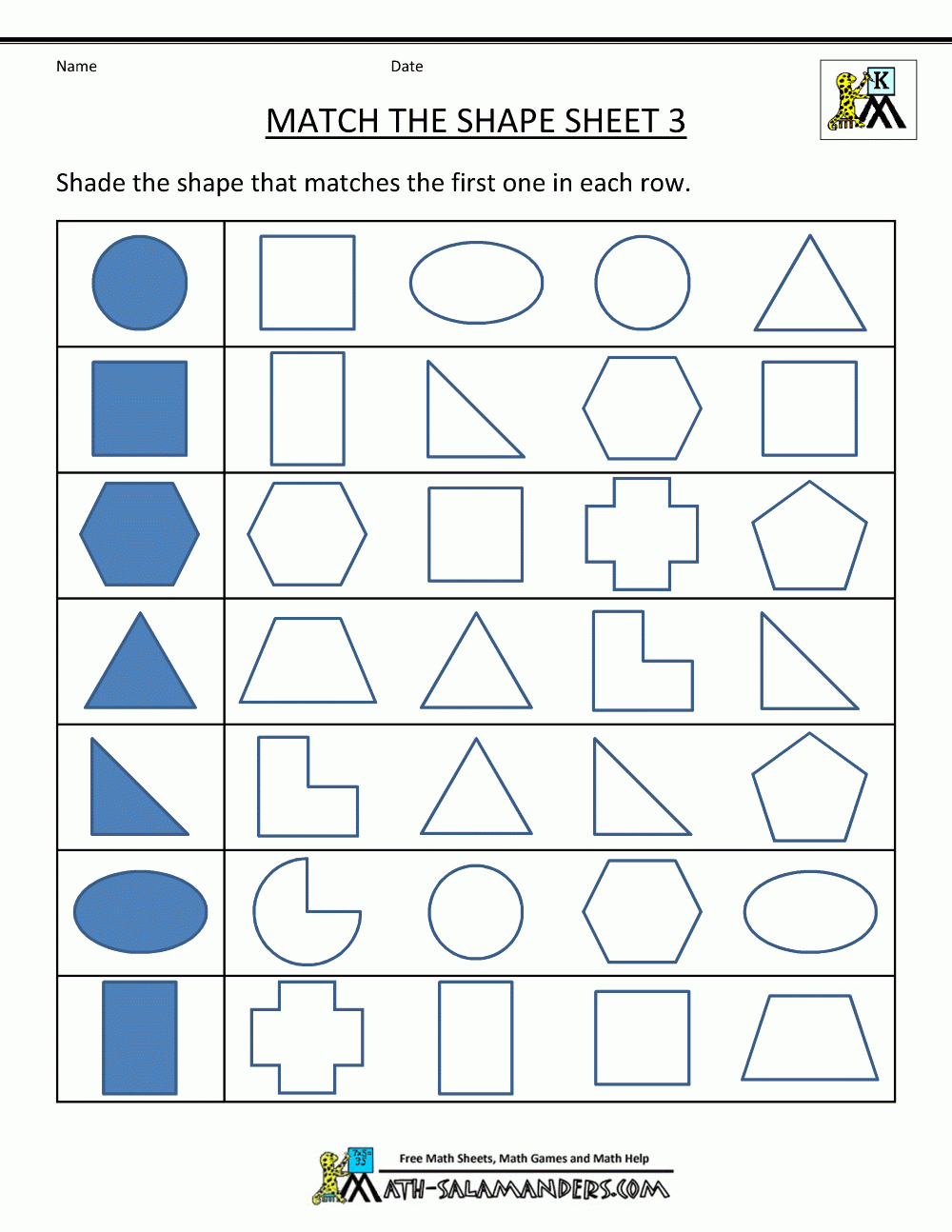 Free Shape Worksheets Kindergarten inside Kindergarten Shapes Worksheets