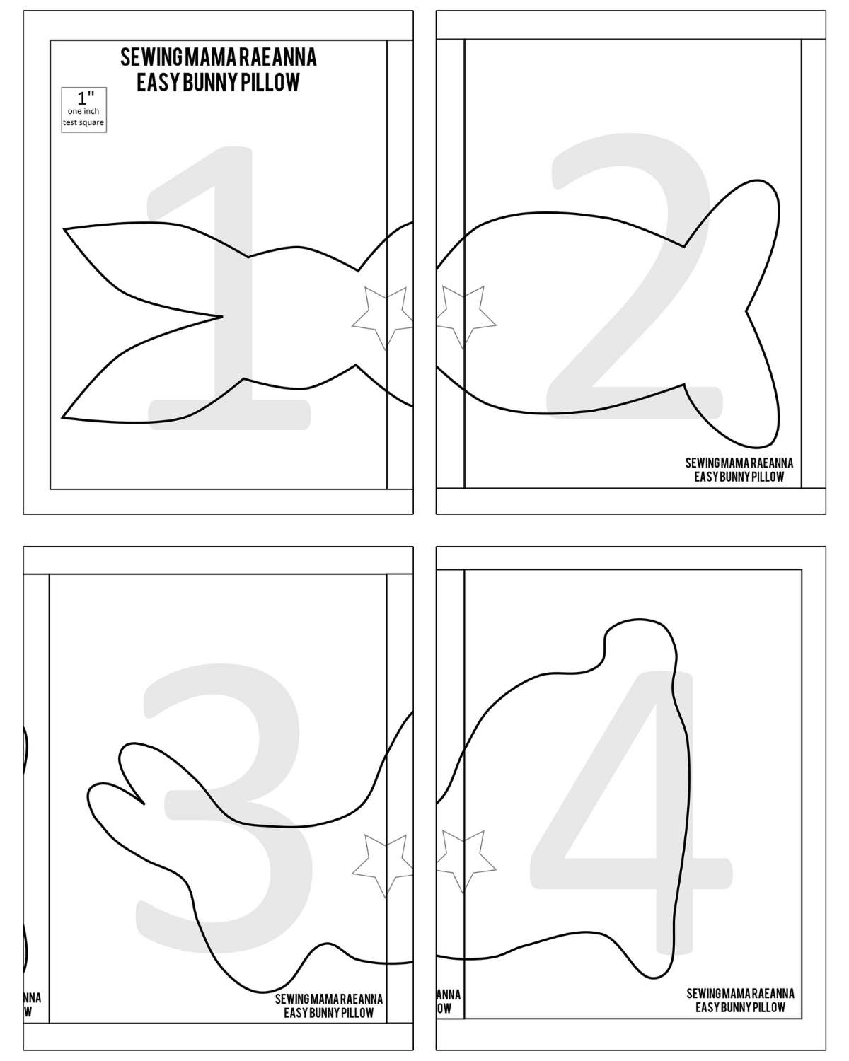 Free Stuffed Bunny Sewing Pattern: 1 Hour Project for Printable Free Bunny Sewing Pattern