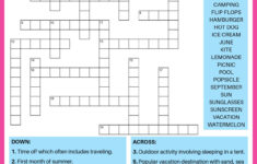 Free Summer Crossword Puzzle (2 Versions) – Answers Included throughout Summer Crossword Puzzles Printable