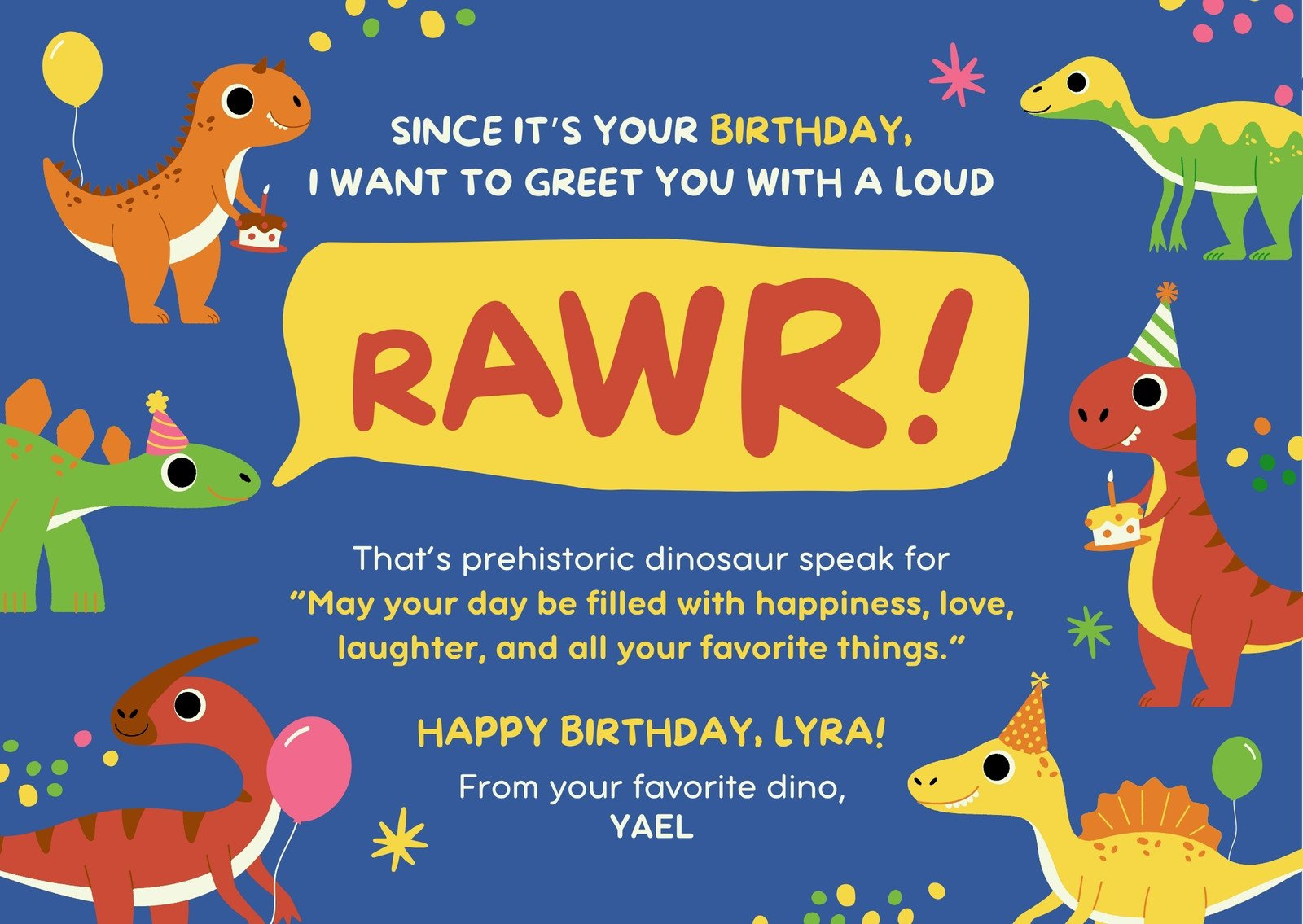 Free To Edit Dinosaur Birthday Card Templates | Canva in Free Dinosaur Birthday Printables