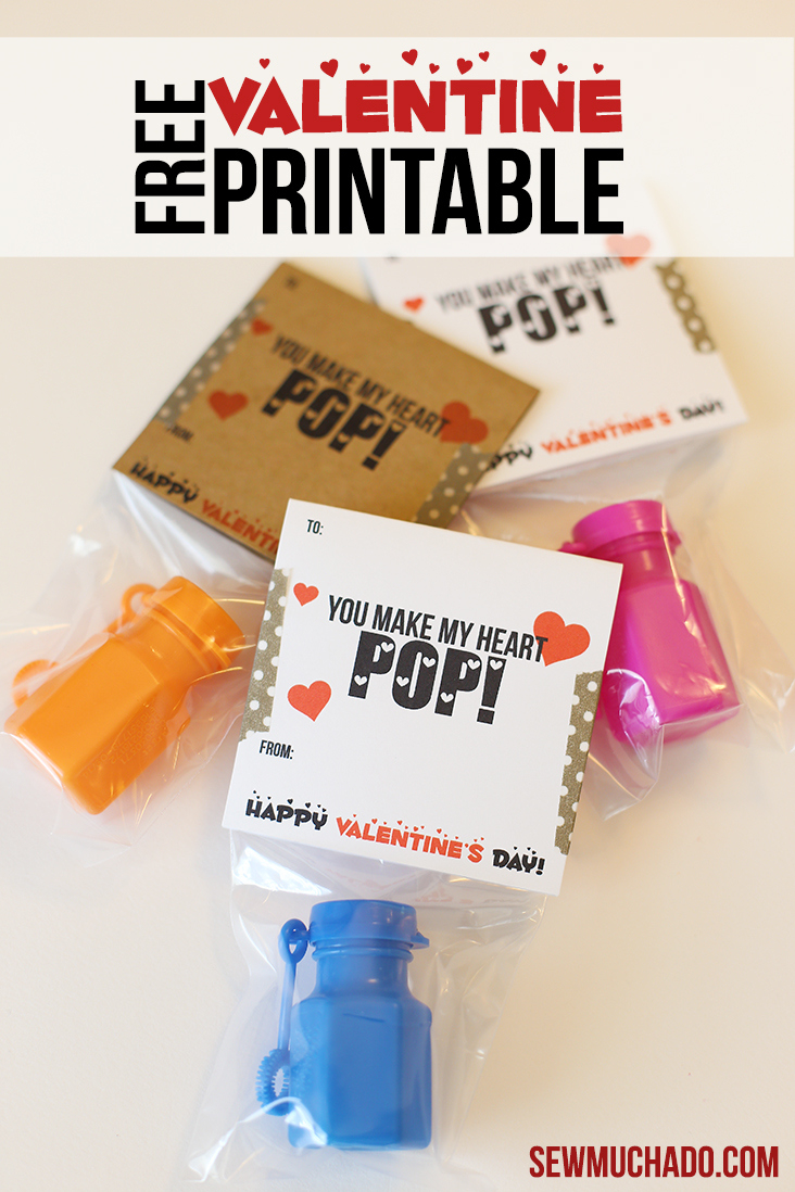Free Valentine Printable - Mini Bubbles - Sew Much Ado with Bubble Valentine Printable Free