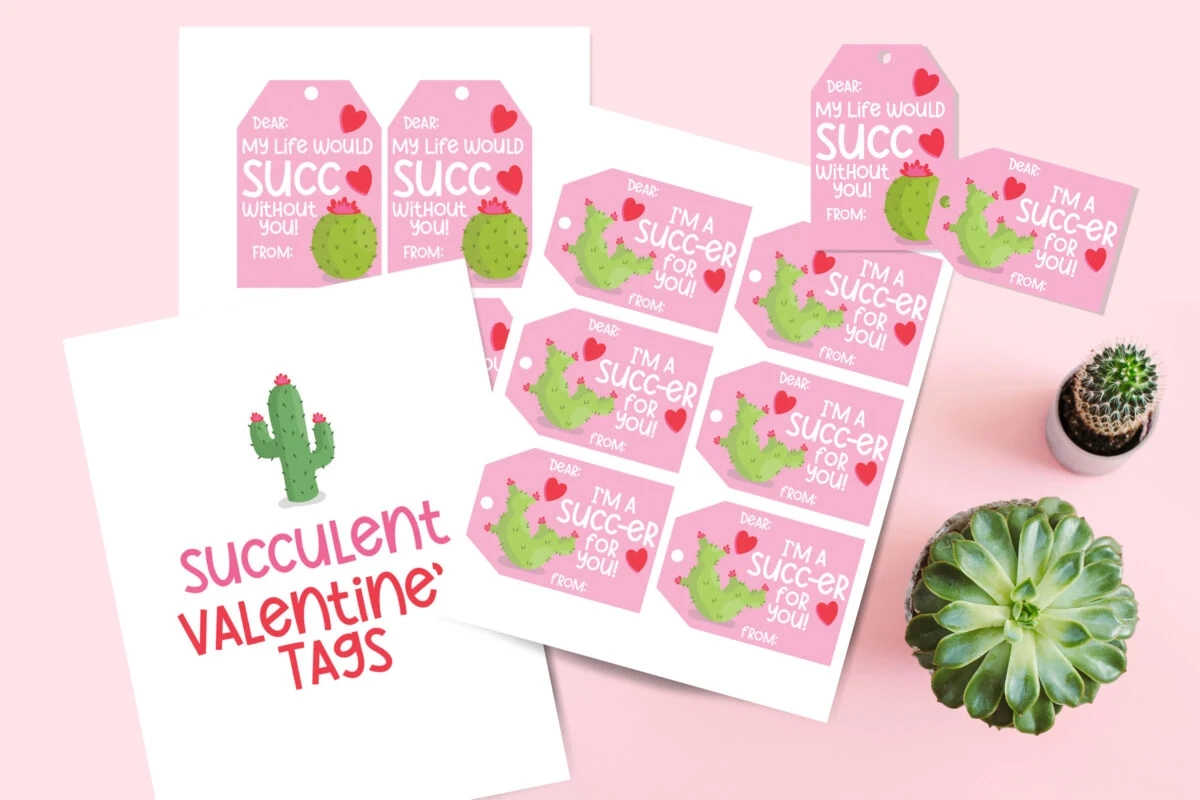 Free Valentine&amp;#039;S Day Gift Tags For Succulents - Single Girl&amp;#039;S Diy with Free Printable Succulent Gift Tags